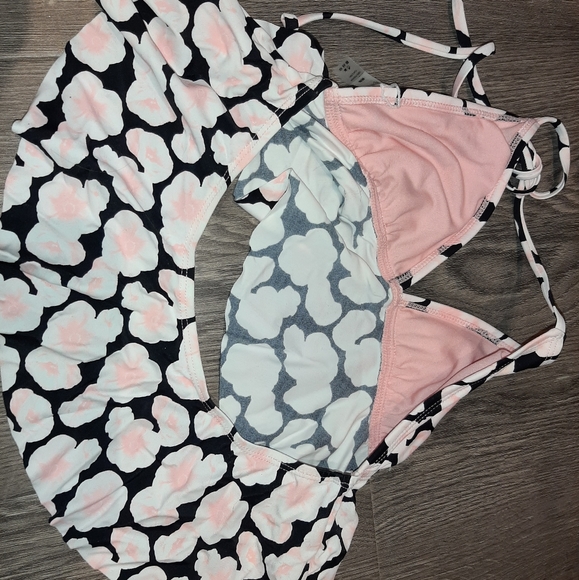 Two piece floral swimsuit Skinny Dip size S/M - Picture 3 of 3